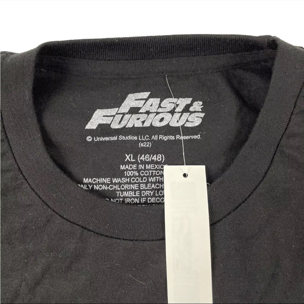 New Mens Fast & Furious Universal Studios Graphic T-Shirt Sz XL NWT Cotton - Picture 4 of 6